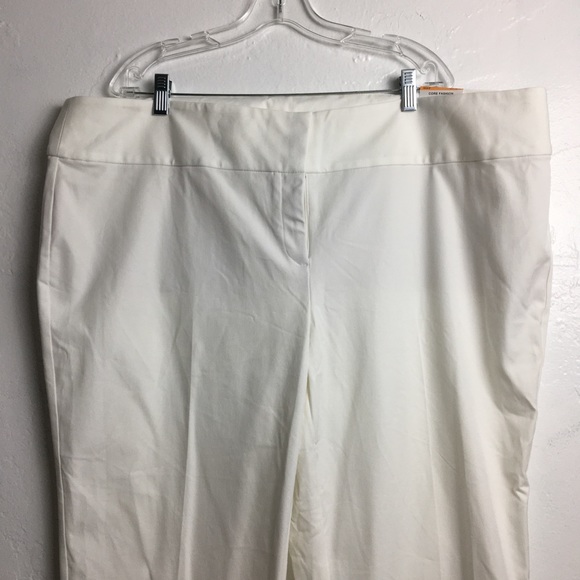 Alfani Tummy Control White Pants Plus size slim leg high rise - Picture 12 of 12